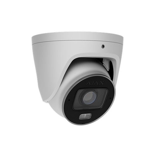 AJAX TurretCam HLVF (5 Mp) - Caméra de surveillance IP filaire avec IA, objectif motorisé varifocal 2,8-12 mm, éclairage hybride