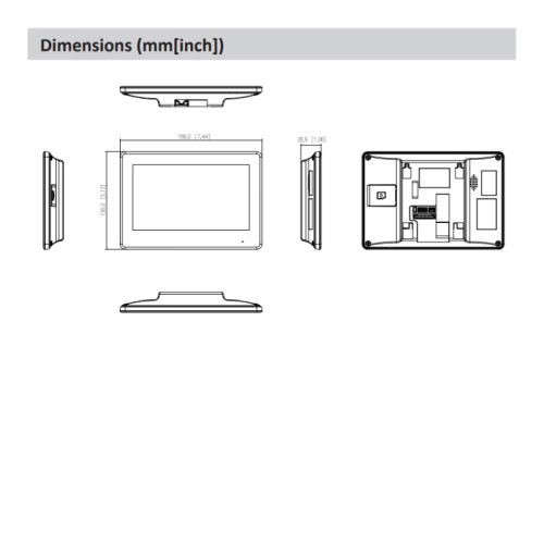 Moniteur IP intérieur tactile sans fil à 2 fils Noir