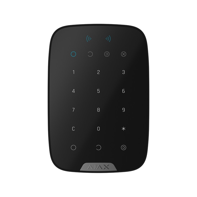 AJAX Superior KeyPad Plus G3 Jeweller - Kabelloses Bedienteil mit Touch-Tasten und Authentifizierung über Pass, Tag und Codes Sc