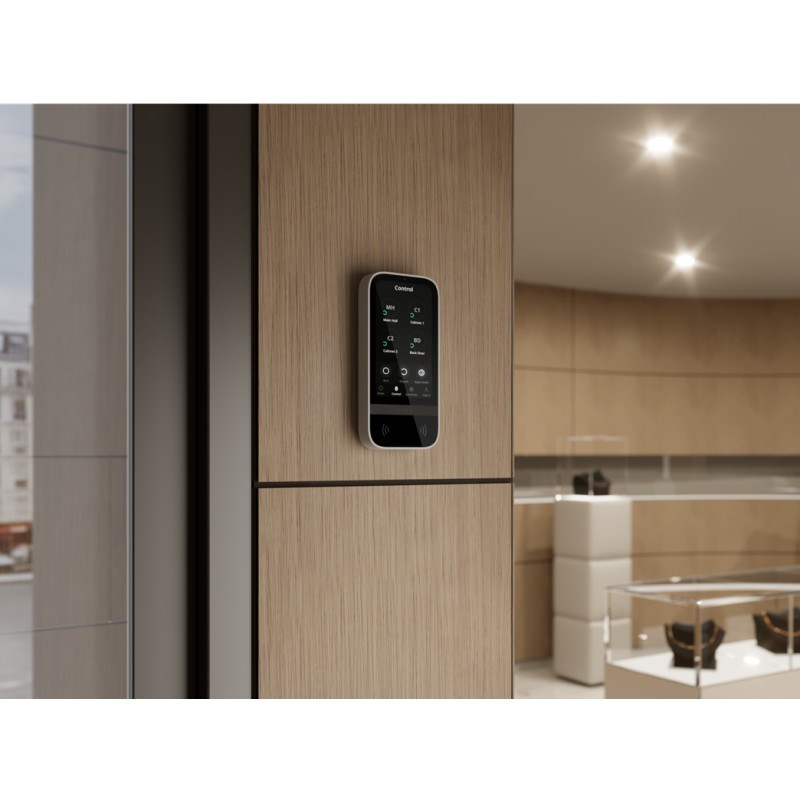 AJAX Superior KeyPad TouchScreen G3 Jeweller - Funk-Bedienteil mit Touchscreen und Authentifizierung über Pass, Tag, Smartphone 