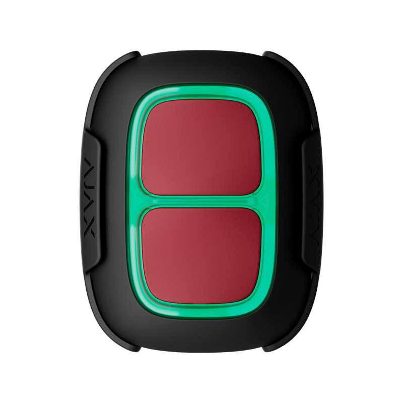 AJAX Superior DoubleButton G3 Jeweller - Kabelloser Überfallmelder für Hochrisiko-Objekte Schwarz