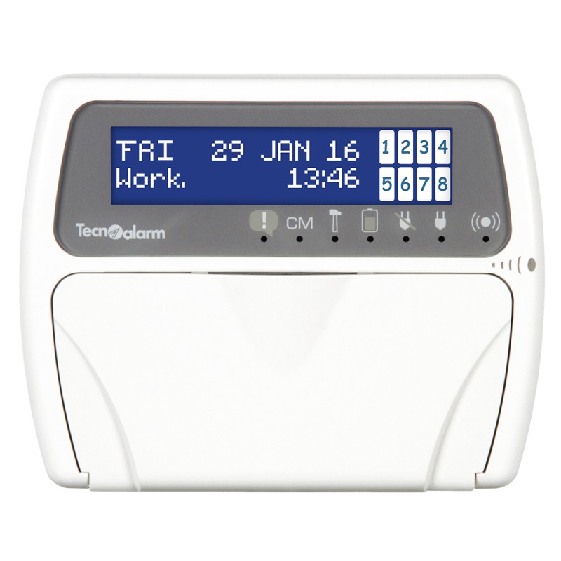 Bedienteil mit hintergrundbeleuchtetem graphischem LCD-Anzeigefeld und integriertem RFID-Leser