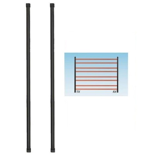 Barrière infrarouge miniature avec synchronisation optique - hauteur 250 cm, équipée de 4 émetteurs (TX) et 4 récepteurs (RX)