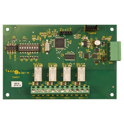 Extension de sortie câblée - 4 sorties relais