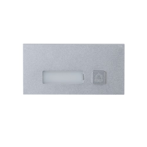 Module avec 1 bouton d'appel mécanique - pour système d'interphone vidéo modulaire Argent