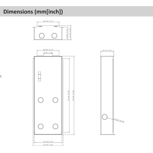 Plaque d'encastrement - pour reconnaissance faciale 8 pouces - Station extérieure
