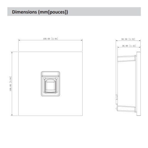 Fingerabdruck-Modul Silber