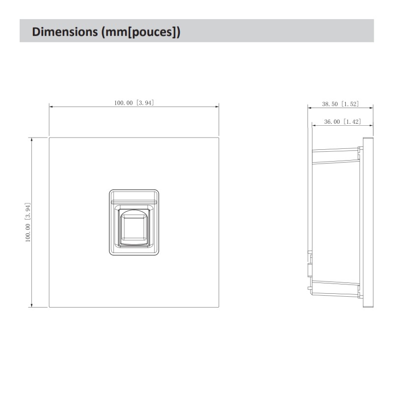 Fingerabdruck-Modul Silber