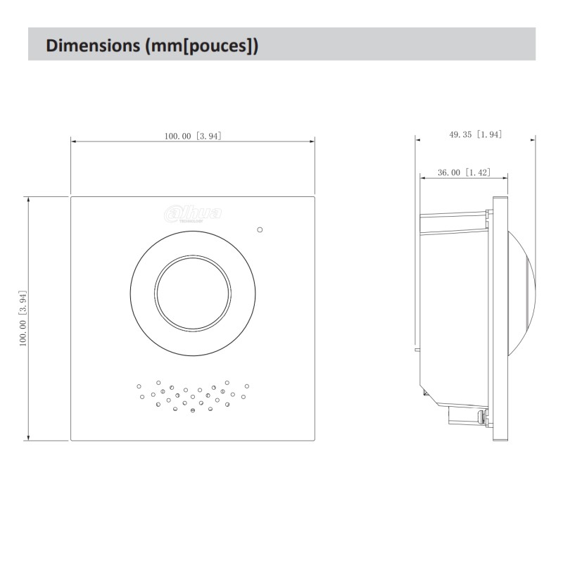 Station de porte d'appartement modulaire 2MP