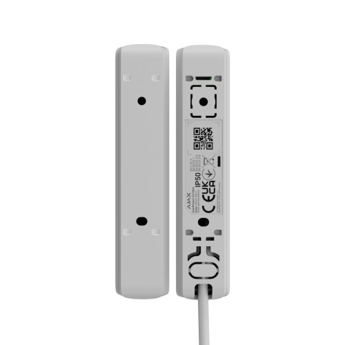 AJAX Superior DoorProtect Fibra - Détecteur d'ouverture avec interrupteur Reed Blanc
