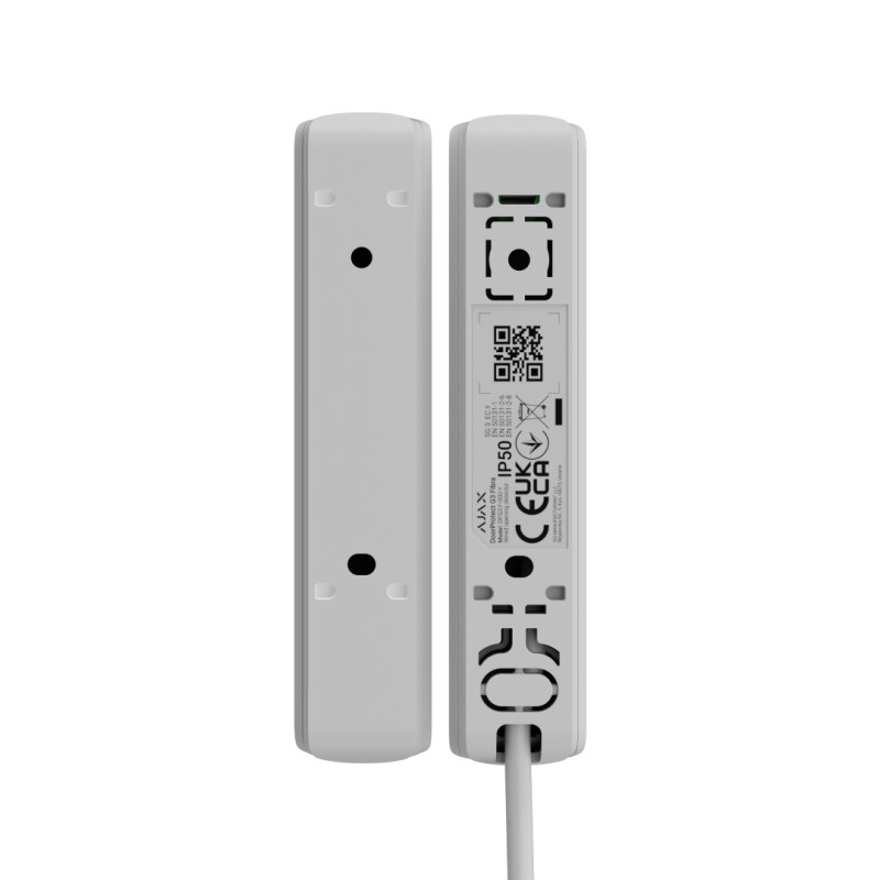 AJAX Superior DoorProtect Fibra - Détecteur d'ouverture avec interrupteur Reed Blanc