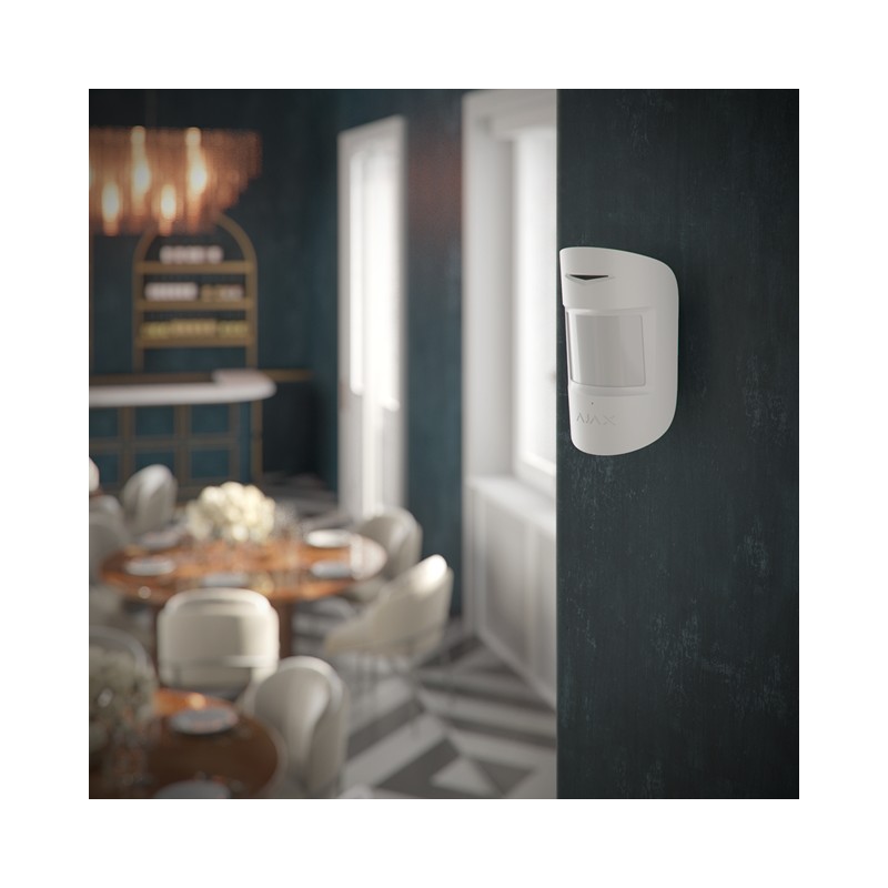 AJAX Superior CombiProtect Jeweller - Détecteur de mouvement et de bris de verre Blanc