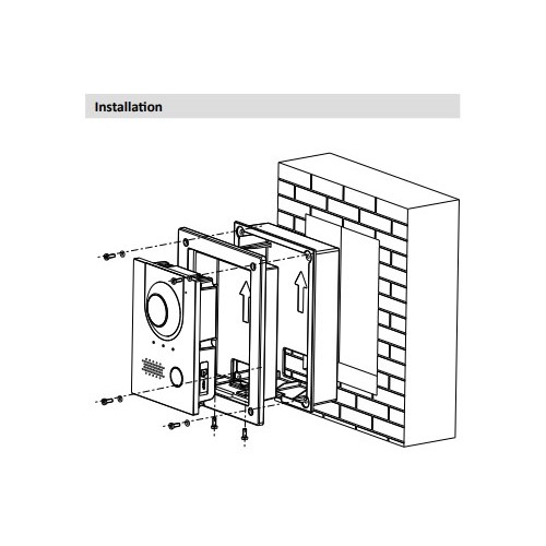 VTM114+Boîtier encastré - pour interphones Noir
