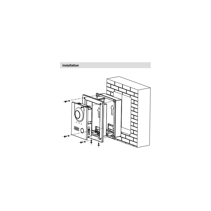 VTM114+Unterputzdose - für Gegensprechanlagen Schwarz