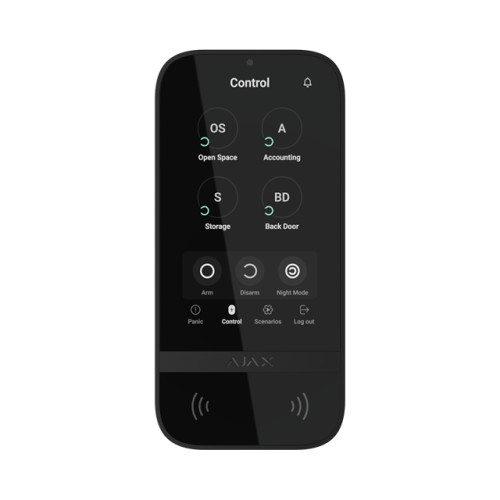 AJAX KeyPad TouchScreen - Clavier Noir