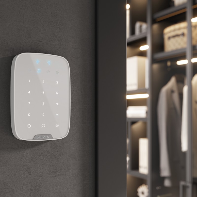 AJAX KeyPad Plus - Clavier Blanc