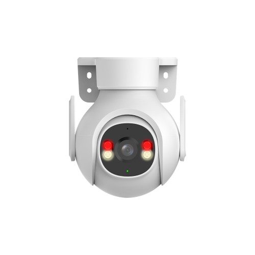 Caméra réseau de dissuasion active couleur 5MP et Wi-Fi - pour l'extérieur avec point focal fixe pour le panoramique et l'inclin