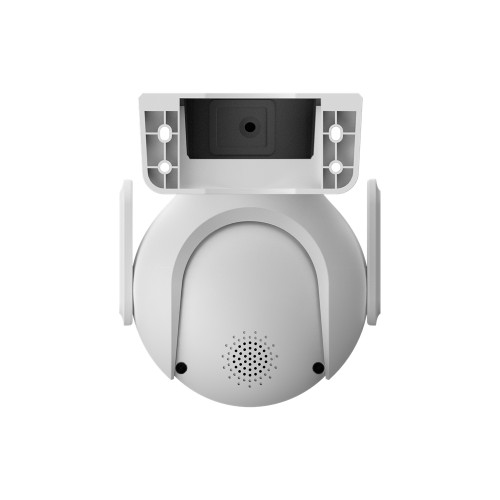 Caméra réseau de dissuasion active couleur 5MP et Wi-Fi - pour l'extérieur avec point focal fixe pour le panoramique et l'inclin