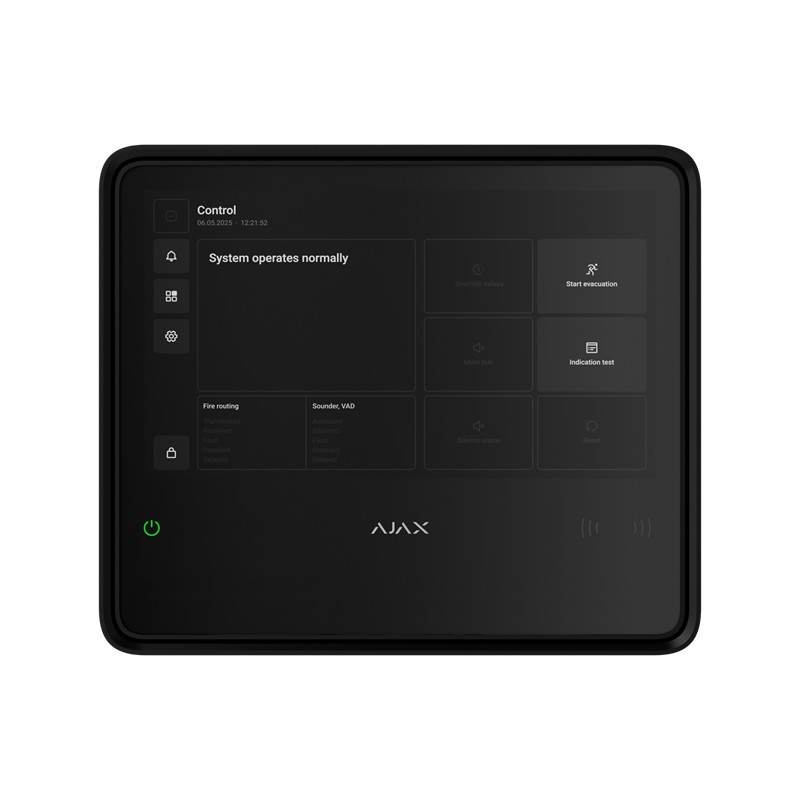 AJAX EN54 Fire Hub Jeweller Noir