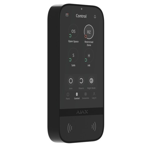 AJAX Superior KeyPad TouchScreen G3 Jeweller - Funk-Bedienteil mit Touchscreen und Authentifizierung über Pass, Tag, Smartphone 