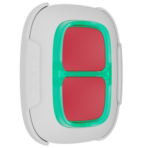 AJAX Superior DoubleButton G3 Jeweller - Kabelloser Überfallmelder für Hochrisiko-Objekte Weiss