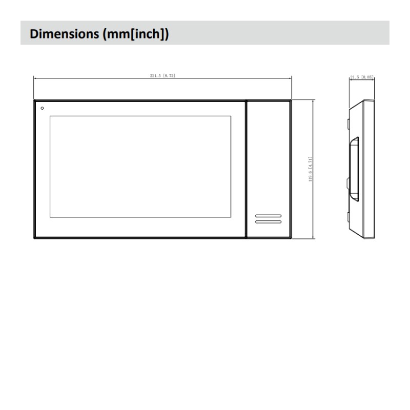 7" TFT kapazitiver Touchscreen Schwarz